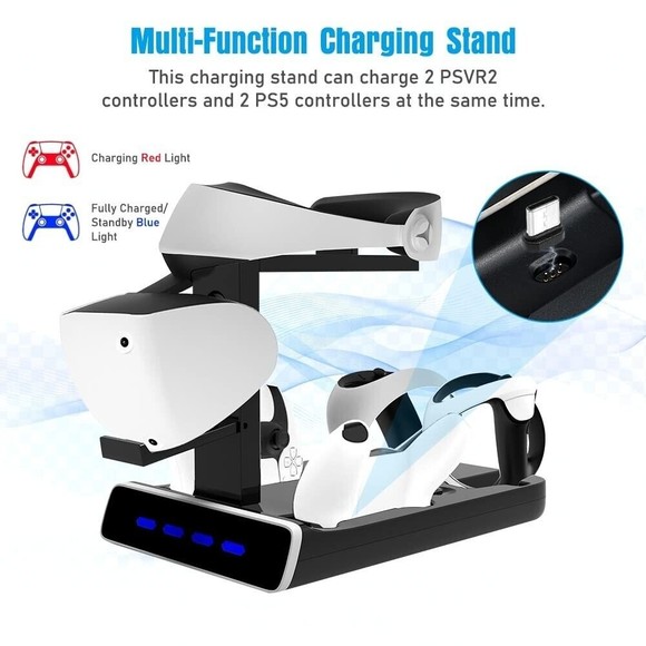Handle Charging Base PS5 VR2 Controller Display Light Store VR Helmet Bracket` - Picture 3 of 3